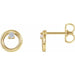 Ladies Natural Diamond Circle Earrings (I1, G-H) — 14K Yellow Gold