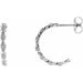 Ladies Natural Diamond Hoop Earrings (SI2-SI3, G-H) — Platinum