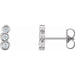 Ladies Natural Diamond Petite Ear Climbers — Platinum