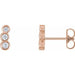 Ladies Natural Diamond Petite Ear Climbers — 14K Rose Gold