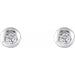Lab-Grown Diamond Round Bezel-Set Stud Earrings - Style 86687