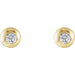 Lab-Grown Diamond Round Bezel-Set Stud Earrings - Style 86687
