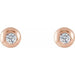 Lab-Grown Diamond Round Bezel-Set Stud Earrings - Style 86687