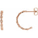 Ladies Natural Diamond Hoop Earrings (I1, G-H) — 14K Rose Gold