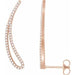 Ladies Natural Diamond Ear Climbers — 14K Rose Gold