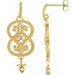 Ladies Natural Diamond Vintage-Inspired Earrings — 14K Yellow Gold