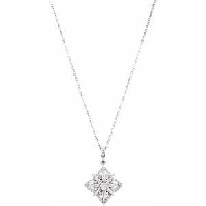Ladies Natural Diamond Necklace (I2, G-H) — Sterling Silver