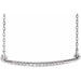 Ladies Natural Diamond Curved Bar Necklace (I1, G-H) — Platinum