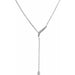 Ladies Natural Diamond Y Necklace (I1, H+) — 14K White Gold
