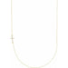 Ladies Natural Diamond Off-Center Sideways Cross Necklace (I1, G-H) — 14K Yellow Gold
