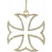 Ladies Natural Diamond Maltese Cross Pendant (I1, G-H) — 14K Yellow Gold