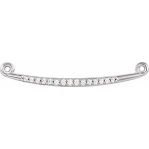 Ladies Natural Diamond Necklace Center — 14K White Gold