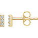 Ladies Natural Diamond Bar Earrings — 14K Yellow Gold