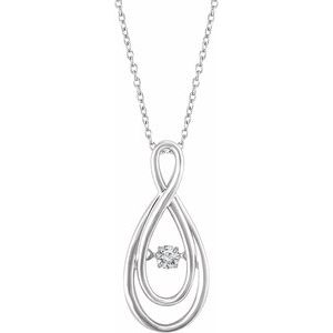 Ladies Natural Mystara Diamond® Necklace (I2, H+) — Sterling Silver