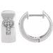 Ladies Natural Diamond Cross 11.3 mm Hoop Earrings (I2, H+) — Sterling Silver