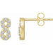 Ladies Natural Diamond Infinity Earrings — 14K Yellow Gold