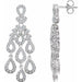 Ladies Natural Diamond Chandelier Earrings — 14K White Gold