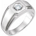 Ladies Natural Diamond Ring (I1, G-H) — 14K White Gold