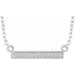 Ladies Natural Diamond Bar Necklace (I1, H+) — 14K White Gold