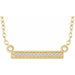 Ladies Natural Diamond Bar Necklace (I1, H+) — 14K Yellow Gold