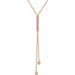 Ladies Natural Diamond Y Necklace (I1, H+) — 14K Rose Gold