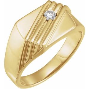 Ladies Natural Diamond Ring (I1, G-H) — 14K Yellow Gold