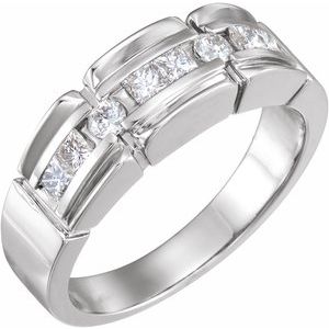 Ladies Natural Diamond Ring (I1, G-H) — 14K White Gold