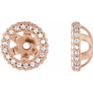 Lab-Grown Diamond Halo-Style Earring Jackets - Style 86627