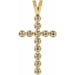 Ladies Natural Diamond Cross Pendant (Si1, G-H) — 14K Yellow Gold