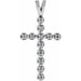 Ladies Natural Diamond Cross Pendant (Si1, G-H) — 14K White Gold