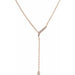 Ladies Natural Diamond Y Necklace (I1, H+) — 14K Rose Gold