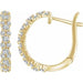 Ladies Natural Diamond Hoop Earrings (I1, H+) — 14K Yellow Gold