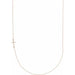 Ladies Natural Diamond Off-Center Sideways Cross Necklace (I1, G-H) — 14K Rose Gold