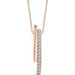 Ladies Natural Diamond Bar Necklace (I1, H+) — 14K Rose Gold