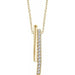 Ladies Natural Diamond Bar Necklace (I1, H+) — 14K Yellow Gold