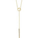 Ladies Natural Diamond Circle Bar Y Necklace (I1, H+) — 14K Yellow Gold
