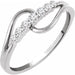 Ladies Natural Diamond Ring (I1, H+) — 14K White Gold