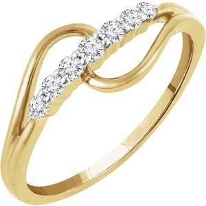 Ladies Natural Diamond Ring (I1, H+) — 14K Yellow Gold