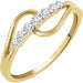 Ladies Natural Diamond Ring (I1, H+) — 14K Yellow Gold
