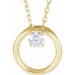 Ladies Natural Diamond Circle Necklace (I1, G-H) — 14K Yellow Gold