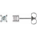 Ladies Natural Diamond Single Stud Earring (I1, G-H) — 14K White Gold