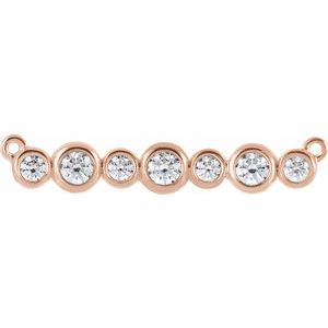 Ladies Natural Diamond Necklace Center (I1, G-H) — 14K Rose Gold