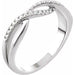 Ladies Natural Diamond Criss-Cross Ring (I1, H+) — 14K White Gold