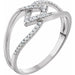 Ladies Natural Diamond Negative Space Ring (I2, H+) — 10K White Gold