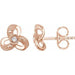Ladies Natural Diamond Knot Earrings — 14K Rose Gold