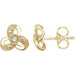 Ladies Natural Diamond Knot Earrings — 14K Yellow Gold