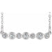 Ladies Natural Diamond Bezel-Set Bar Necklace (Si2-Si3, G-H) — Platinum