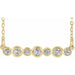 Ladies Natural Diamond Bezel-Set Bar Necklace (I1, G-H) — 14K Yellow Gold