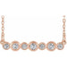 Ladies Natural Diamond Bezel-Set Bar Necklace (I1, G-H) — 14K Rose Gold