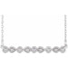 Ladies Natural Diamond Milgrain Bar Necklace (Si2-Si3, G-H) — Platinum